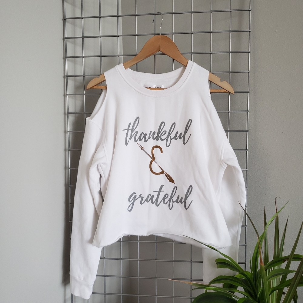 Cold shoulder sweatshirt
